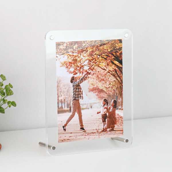 아크릴 탁상 자석볼트 액자 20x25cm (6R -세로 ) 두께 3mm+3mm 6x8