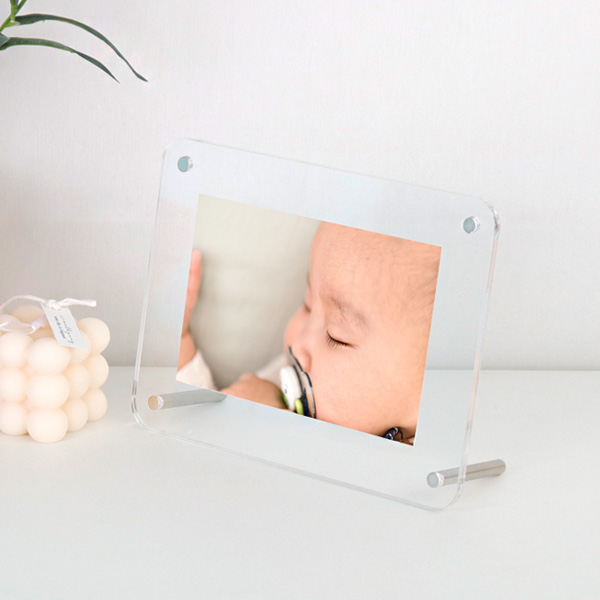 아크릴 탁상 자석볼트 액자 21x16cm (4R-가로) 두께 3mm+3mm 4x6