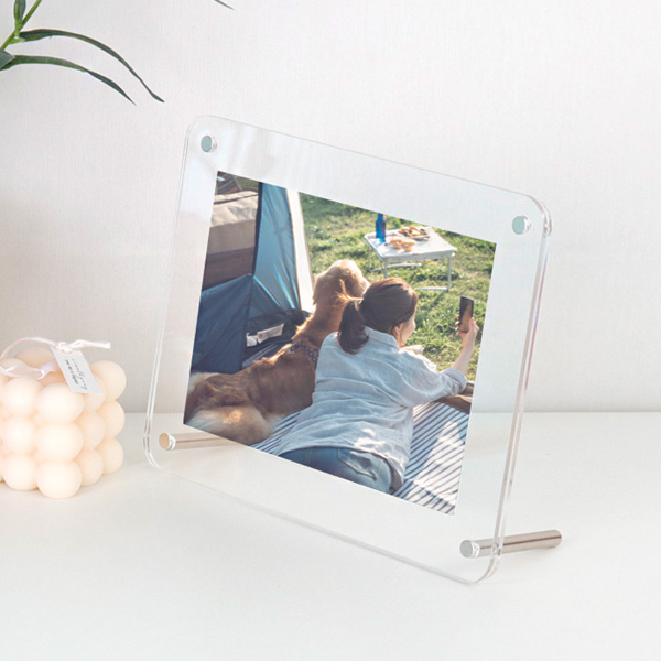 아크릴 탁상 자석볼트 액자 23x18cm (5R-가로) 두께 3mm+3mm 5x7