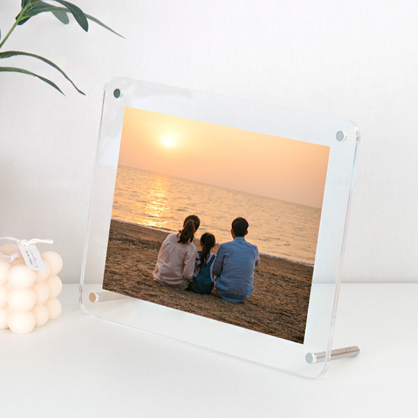 아크릴 탁상 자석볼트 액자 25x20cm (6R-가로) 두께 3mm+3mm 6x8