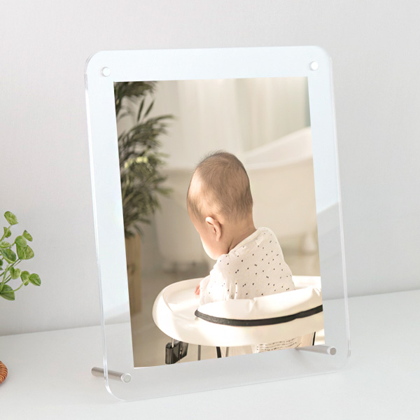 아크릴 탁상 자석볼트 액자 26x31cm (8R-세로) 두께 3mm+3mm 8x10