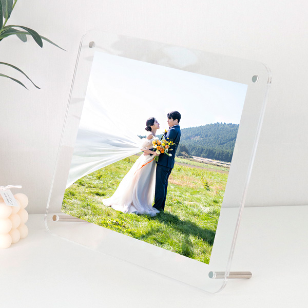 아크릴 탁상 자석볼트 액자 31x26cm (8R-가로) 두께 3mm+3mm 8x10