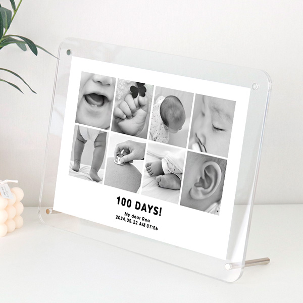 아크릴 탁상자석볼트 액자 (A4-가로) 35 x 26cm두께 3T+3T