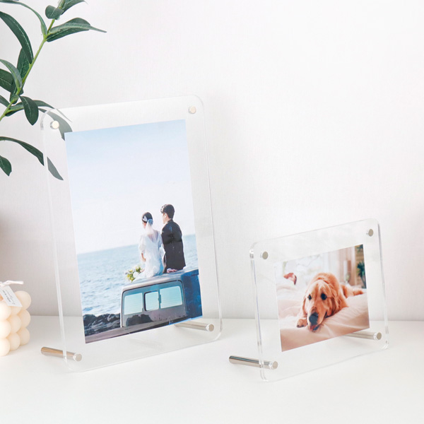 아크릴 탁상 자석볼트 액자 포토테이블 투명 스탠드 사진 프레임 인테리어