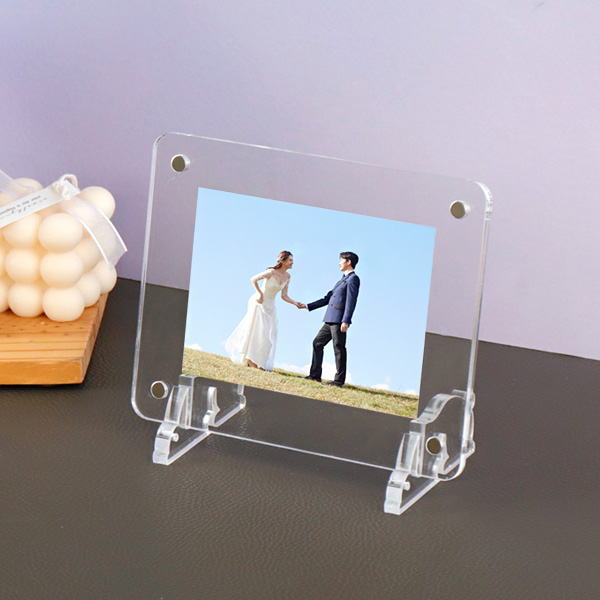 아크릴 탁상용 자석 액자 21 x 16cm (4R-가로) 두께 3mm+3mm 4x6