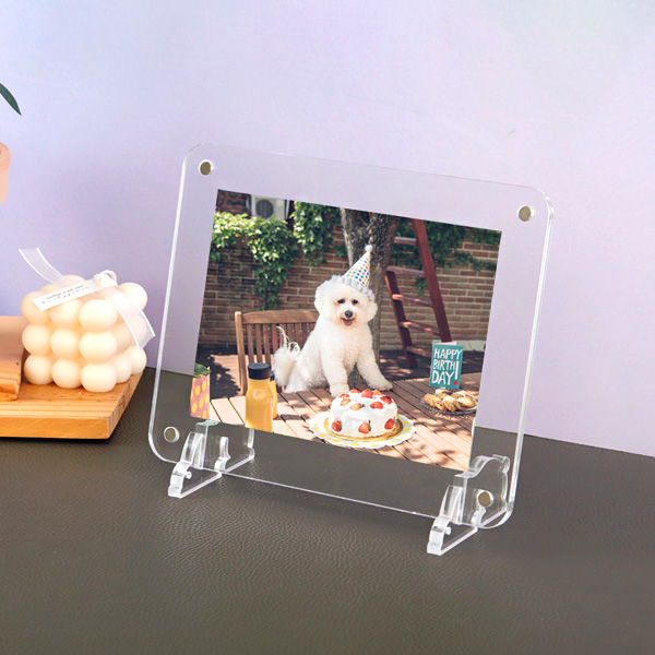 아크릴 탁상용 자석 액자 23 x 18cm (5R-가로) 두께 3mm+3mm 5x7