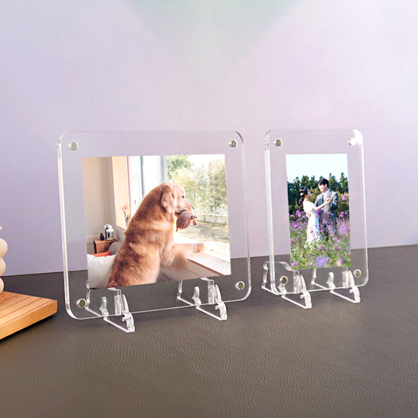 아크릴 탁상용 자석 액자 투명 포토테이블 스탠드 사진 인테리어 소품 가로세로겸용
