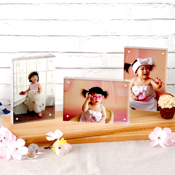 아크릴 자석액자 돌잔치 백일 포토 테이블 10x15cm 두께8mm+8mm