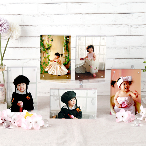 아크릴 자석액자 아기 셀프 돌잔치 포토액자10x15cm 두께8mm+8mm