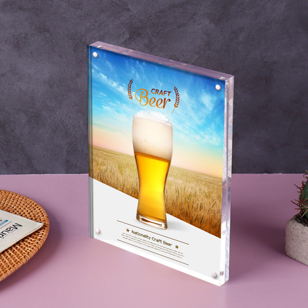 아크릴 자석 POP꽂이 A5 19.8 x 26cm 두께10mm+10mm