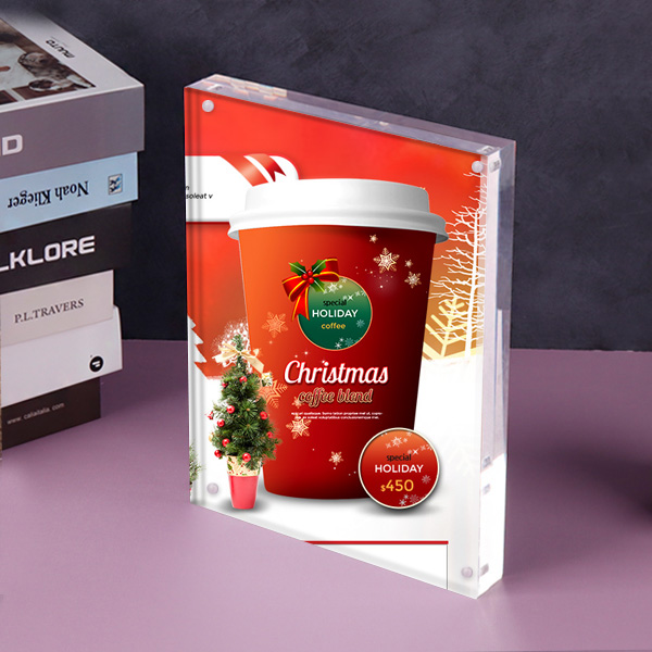 아크릴 자석 POP꽂이 A5 19.8 x 26cm 두께15mm+15mm