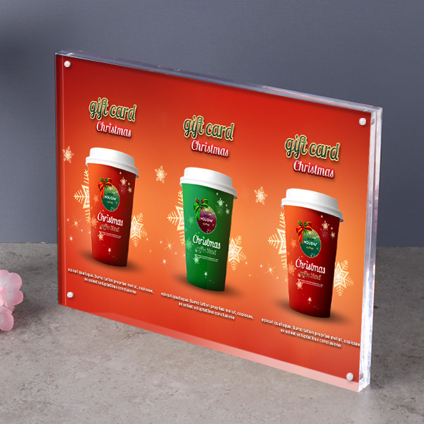 아크릴 자석 POP꽂이 A4 35x26cm 두께10mm+10mm