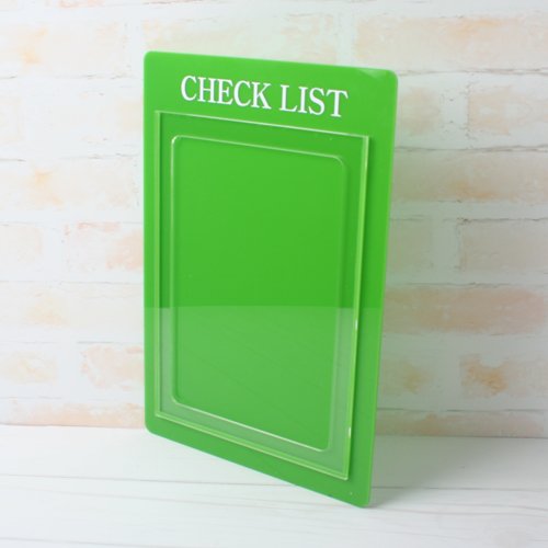 아크릴 체크리스트 A4 꽂이260 x 380mm(연두)게시판 안내판
