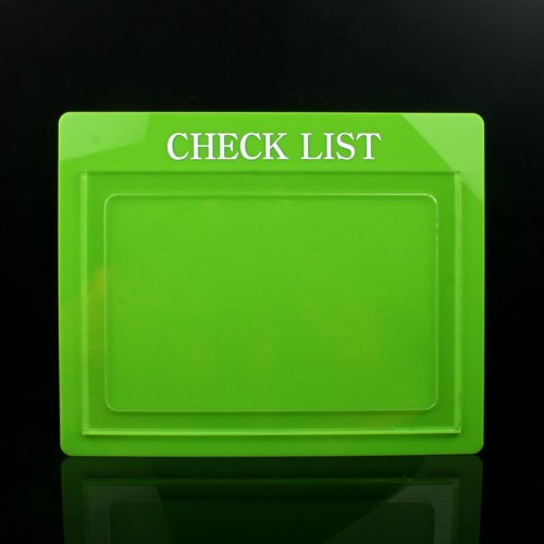 아크릴 체크리스트 A4꽂이가로 347 x 280mm(연두)게시판 안내판