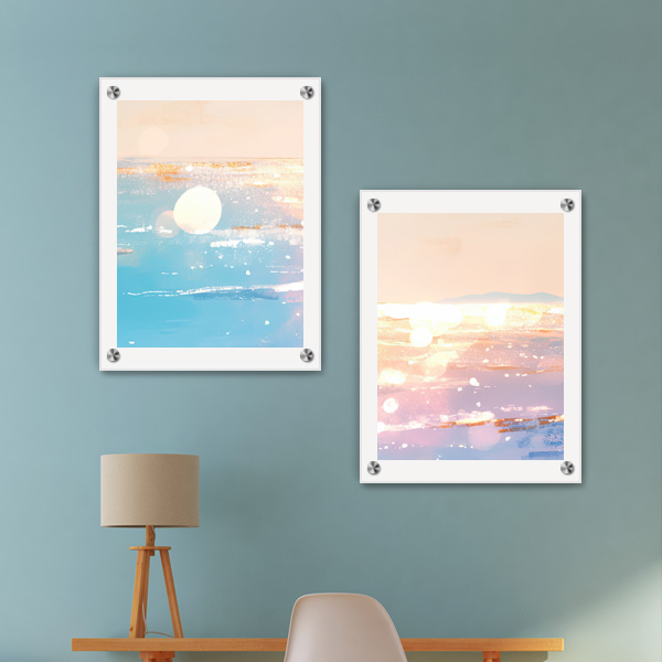 벽걸이 액자 A4  투명 아크릴+포맥스 매장 전시 포토 프레임