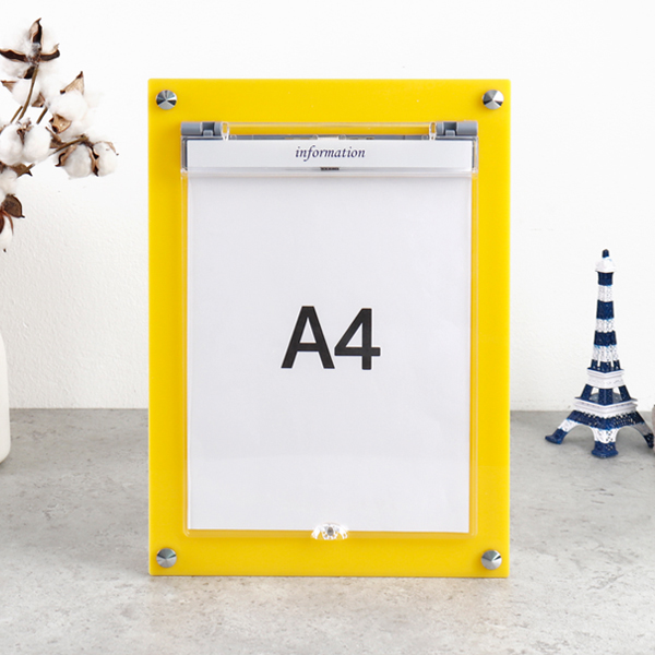 A4 아크릴 안내 게시판 52 x 75cm 덮개 4개 LNB2203