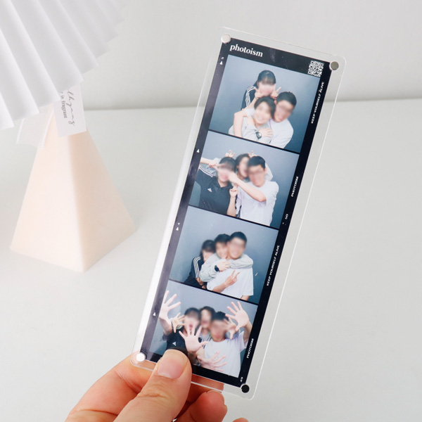 인생 네컷 포토 자석액자 커플 친구 포카 4컷 사진 냉장고 현관문 마그넷