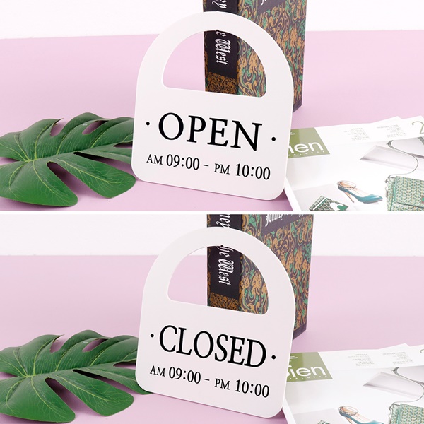 오픈/클로즈 양면걸이 바켓 고리형 NF2701 가게 문패