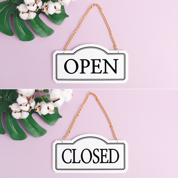 오픈/클로즈 양면걸이 가게 NF2101 포맥스 안내판