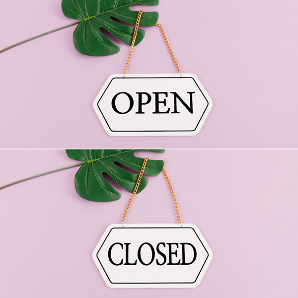 오픈/클로즈 양면걸이 매장 NF2201 포맥스 안내판