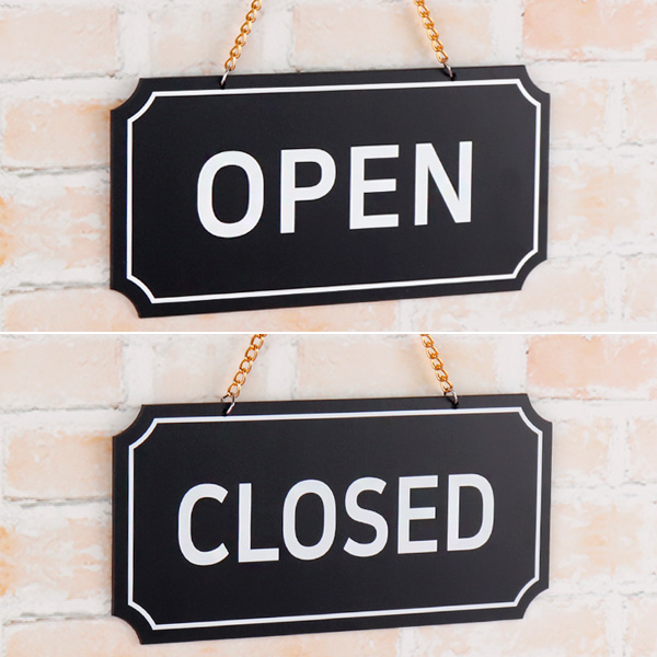 오픈 클로즈 open closed 양면걸이 포맥스 안내판 표찰 알림판 영업시간