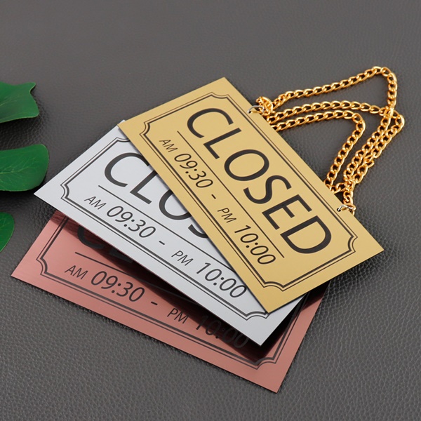 오픈클로즈 단면걸이 매장 영업 안내판 도어사인 24종