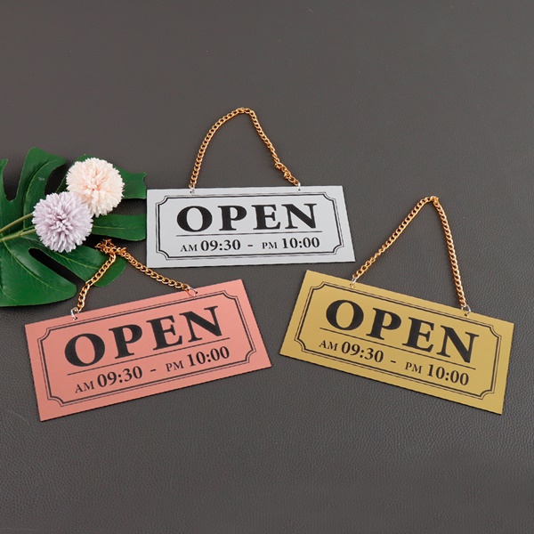 오픈클로즈 단면걸이 매장 영업 안내판 도어사인 24종