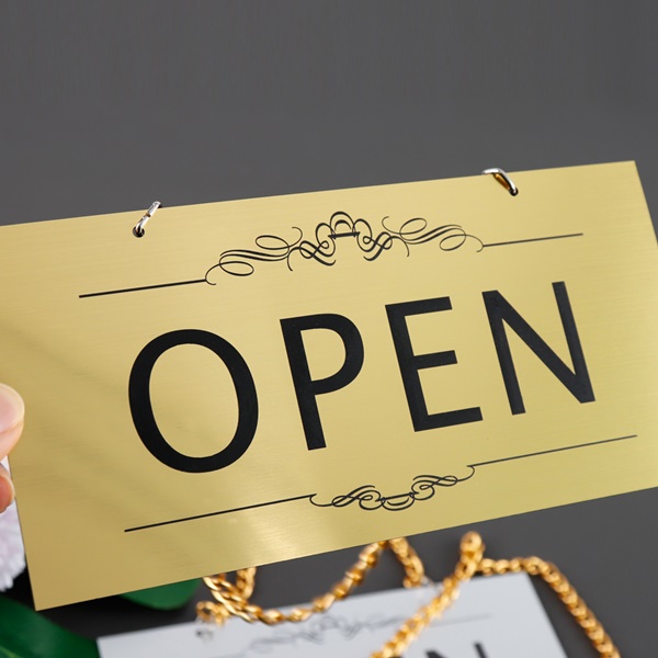 오픈클로즈 단면걸이 매장 영업 안내판 도어사인 24종