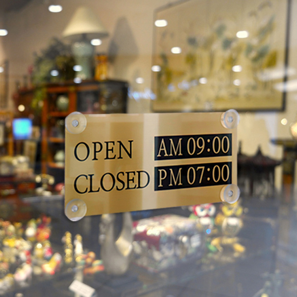 오픈클로즈 단면 메탈 코팅판 사인보드 안내표지판 팻말 카페소품