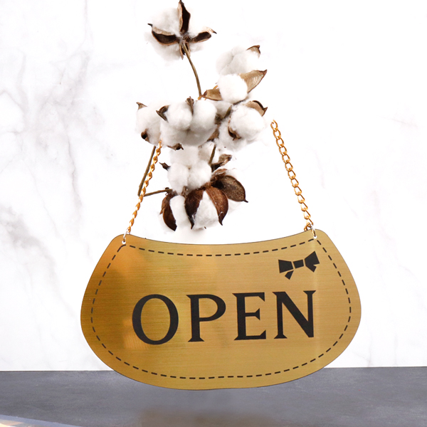 오픈 클로즈 단면걸이 메탈 골드 솔드아웃 안내판