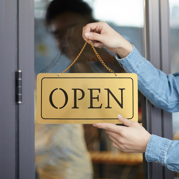 오픈 open 단면걸이 메탈 코팅판 사인보드 안내표지판 팻말