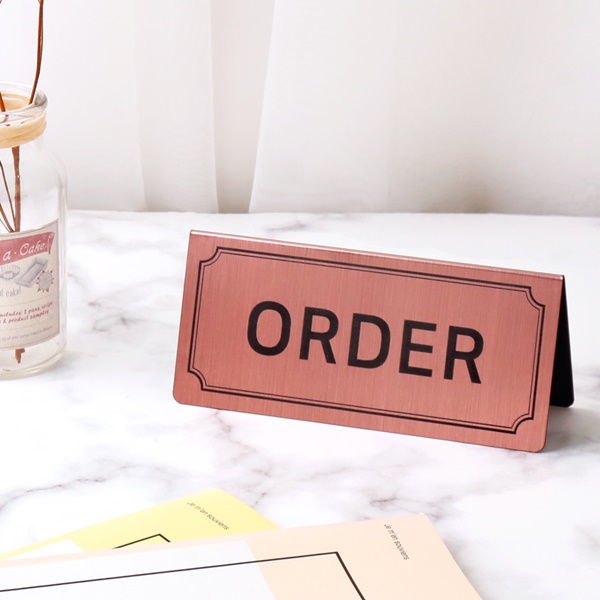 메탈 코팅 로즈골드 오더 알림판 A형 ORDER 안내판