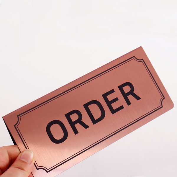 메탈 코팅 로즈골드 오더 알림판 A형 ORDER 안내판