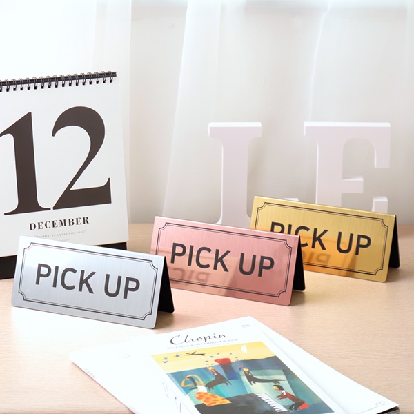 메탈 코팅 알림판 A형 오더 픽업 리턴 ORDER PICK UP RETURN 안내판
