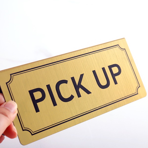 메탈 골드 코팅 픽업 알림판 A형 안내판 PICK UP
