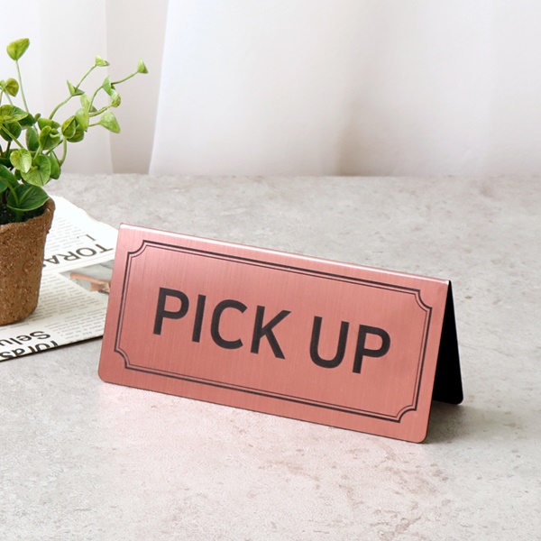 메탈 로즈골드 코팅 픽업 A형 PICK UP 미니간판