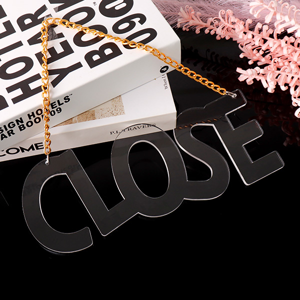 아크릴 레터링 도어사인 CLOSE 컬러 스카시 문패 미니간판