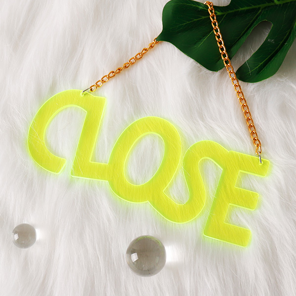 아크릴 레터링 도어사인 CLOSE 컬러 스카시 문패 미니간판