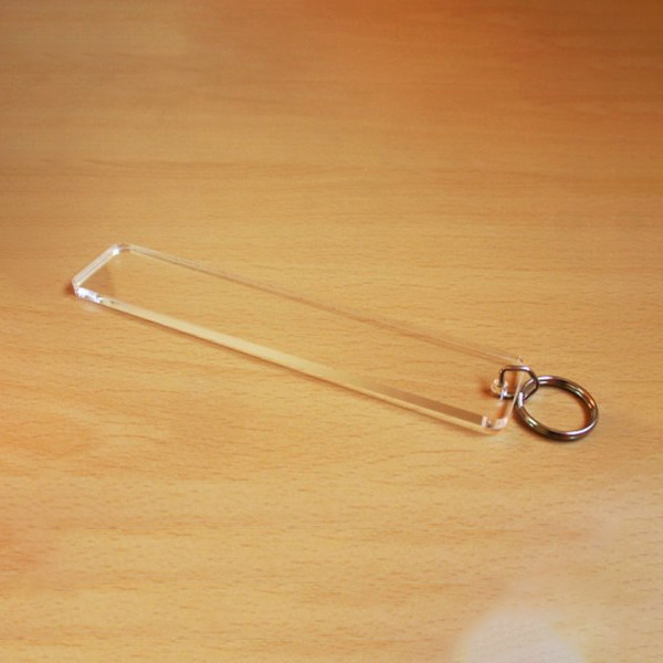 투명 아크릴 사각 키홀더 열쇠고리 5T 15x3cm