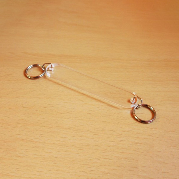 투명 아크릴 라운드 키홀더 열쇠고리 5T 11x2.5cm