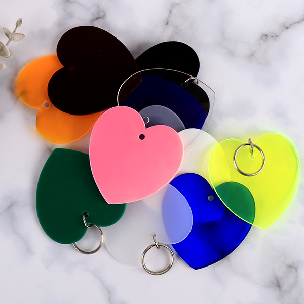 아크릴 열쇠고리 하트 3T 7cm사이즈 색상 선택 가능