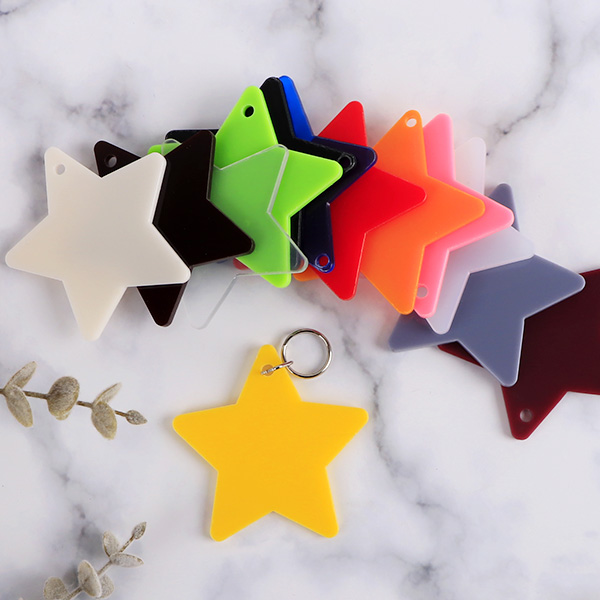 아크릴 열쇠고리 별 3T 7cm사이즈 색상 선택 가능