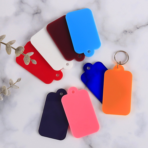 아크릴 열쇠고리 사각라운드 3T 7cm사이즈 색상 선택 가능