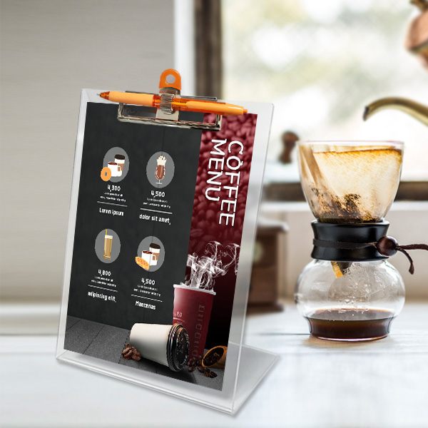 A4 클립보드 스탠딩 225 x 320mm 메뉴판 안내판