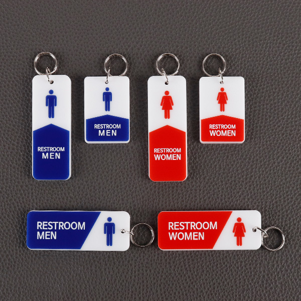 아크릴 무광 화장실 열쇠고리양면인쇄 호텔 모텔 호실소형 키링 관리실