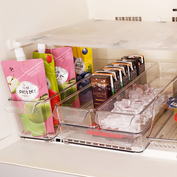 냉장고 정리트레이 슬림  다용도 보관 용기냉장실 냉동고 정리통