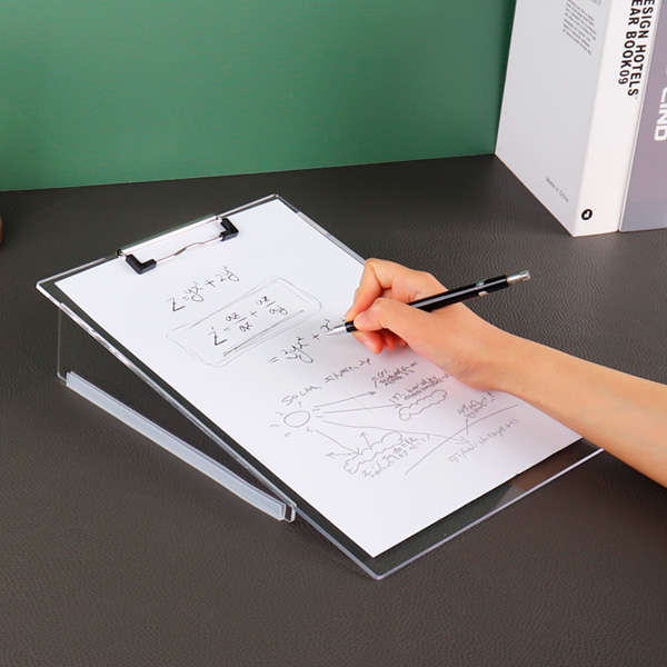 필기 독서대 A4 B5 투명 책받침대 아크릴필기대 필기용 클립보드