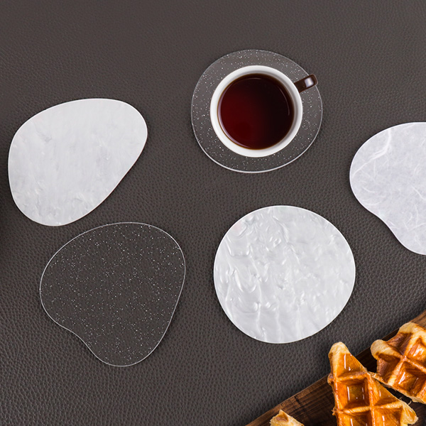 조약돌 티코스터 컵받침 4종세트 아크릴 티매트 홈카페