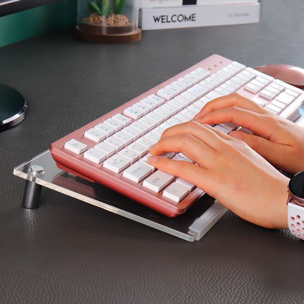 아크릴 키보드 받침대 손목보호 높이 조절 팜레스트