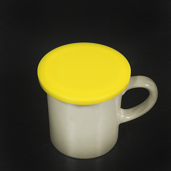 머그컵 마개 (노랑) 100&Oslash;x3mm 컵뚜껑 유리컵 잔